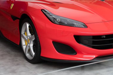 KUALA LUMPUR, MALAYSIA - SEPTEMBER 29, 2018: Ferrari Portofino on display at roadshow in Kuala Lumpur, Malaysia