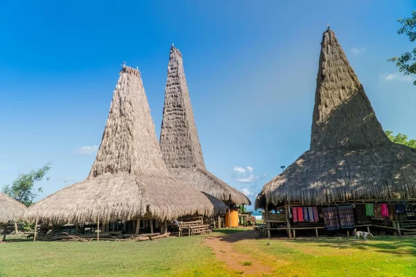 Tradiční Chata Ratenggaro Sumbě Východní Nusa Tenggara Indonésie — Stock fotografie