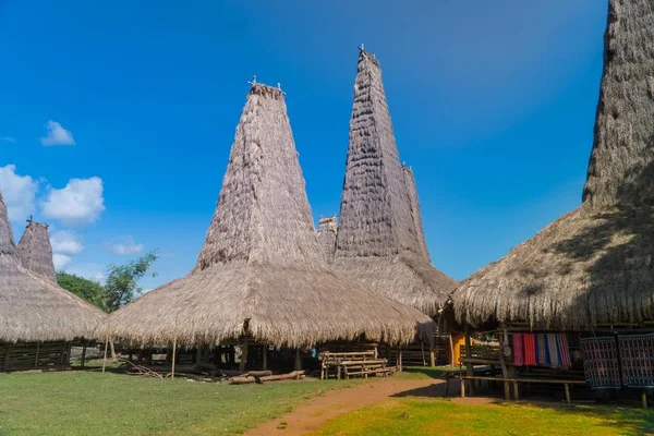 Tradycyjne Chaty Ratenggaro Sumba East Nusa Tenggara Indonezja — Zdjęcie stockowe