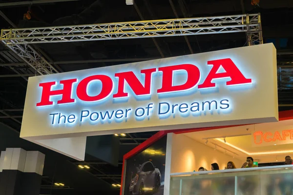 Singapore Januar 2019 Honda Logo Auf Der Singapore Motorshow — Stockfoto