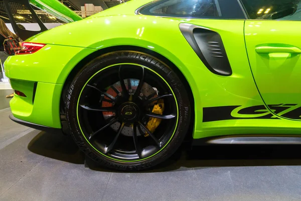 Singapur Enero 2019 Llantas Neumáticos Porsche 911 Gt3 Salón Del — Foto de Stock