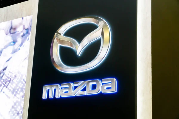 Singapore Januar 2019 Mazda Logo Auf Der Singapore Motorshow — Stockfoto
