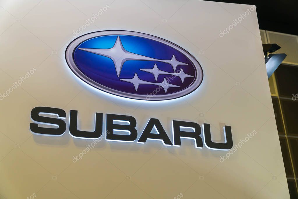 SINGAPORE - JANUARY 12, 2019: Subaru logo, Subaru is the automobile manufacturing division of Japanese transportation conglomerate Subaru Corporation