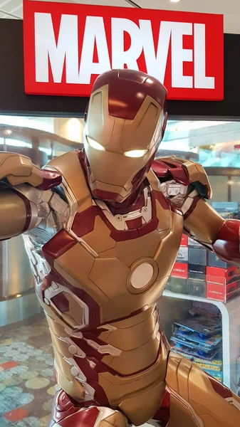 Singapore Gennaio 2019 Statua Marvel Ironman All Aeroporto Changi Singapore — Foto Stock