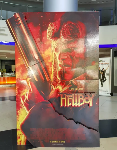 Kuala Lumpur Malaysia Abril 2019 Cartaz Filme Hellboy Este Filme — Fotografia de Stock