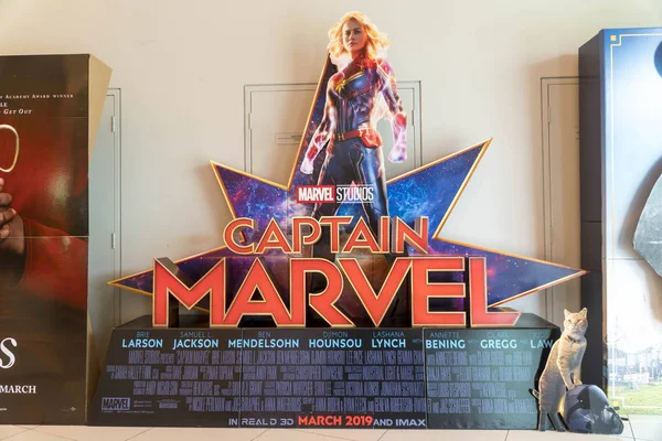 Kuala Lumpur Malaisie Avril 2019 Affiche Film Captain Marvel Raconte — Photo