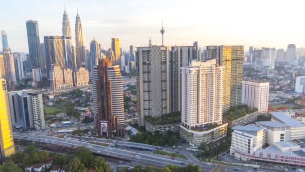 Zeitraffer Aufnahmen Der Stadtlandschaft Von Kuala Lumpur — Stockvideo