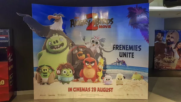 Filmový plakát Angry Bird2. The Angry Birds Movie is a 3d computer-animated action adventure comedy film based on the video game — Stock fotografie