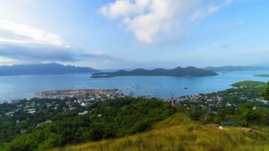 Coron, Palawan, Filipinler 'deki Tapyas Dağı' ndaki zaman dilimi görüntüleri.