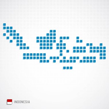 Endonezya vektör çizim harita noktalı temel şekil kutsal kişilerin resmi ve bayrak