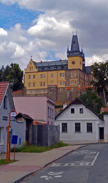 Widok Ulicy Czeskich Zamek Zruč Nad Sázavou — Zdjęcie stockowe