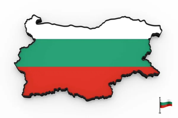 Bulgaria korkea yksityiskohtainen 3D kartta — kuvapankkivalokuva