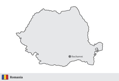 Bükreş'in başkenti romanya vektör haritası
