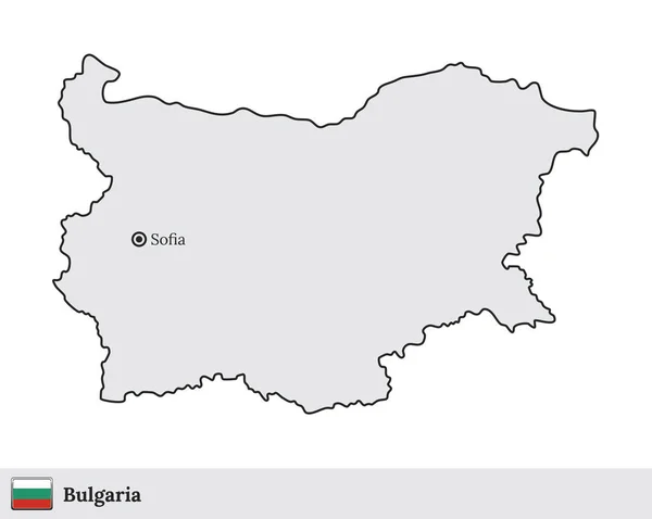 ソフィアの首都とブルガリアベクトルマップ — ストックベクタ