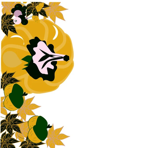 Affiche de typographie Happy Thanksgiving dessinée à la main. Texte de célébration avec des baies et des feuilles pour carte postale, icône ou badge. Calligraphie vectorielle lettrage devis vacances — Image vectorielle