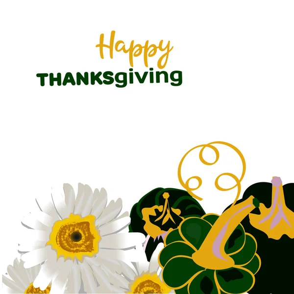 Poster tipografi Happy Thanksgiving. Teks perayaan dengan buah beri dan daun untuk kartu pos, ikon atau lencana. Vektor kaligrafi huruf kutipan liburan - Stok Vektor