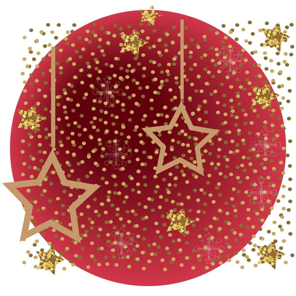 Красный и серебристый Игристые огни Праздничный фон с текстурой. Звезды — стоковый вектор
