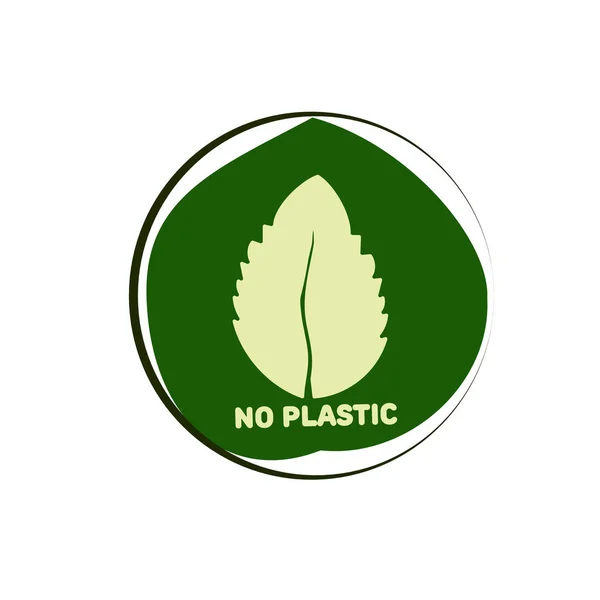 Πλαστικό ελεύθερο σήμα προϊόντος για ετικέτες, αυτοκόλλητα — Διανυσματικό Αρχείο