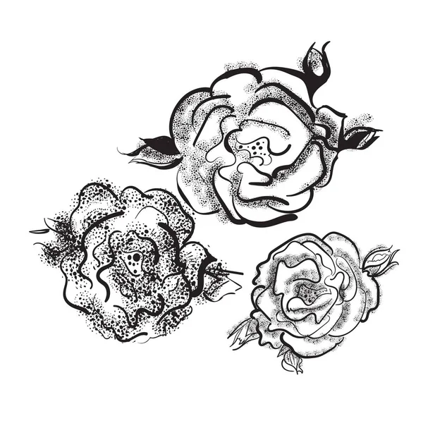Τατουάζ στούντιο εμβλήματα με επαγγελματικά λουλούδια εξοπλισμό και φύλλα άγκυρα κρανίο καταπίνει απομονωμένη διανυσματική απεικόνιση — Διανυσματικό Αρχείο