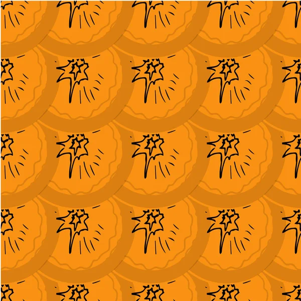 Oranges motif sans couture. Illustration vectorielle . — Image vectorielle