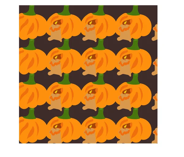 Citrouille et bougie d'Halloween, couleur orange, vecteur — Image vectorielle