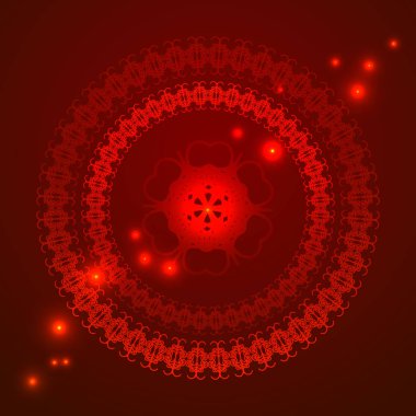 Dantel ve sparks vektör ile kırmızı arka plan