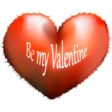 vektör kabarık kırmızı kalp