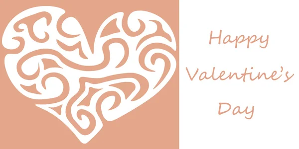 Carte Saint Valentin Rose — Image vectorielle