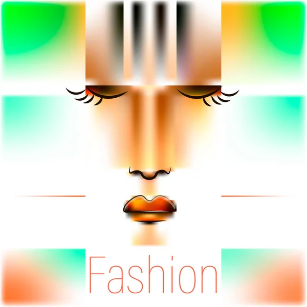 Fashion Face Logo Style Vector — Stock Vector