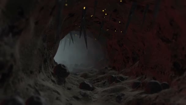 Cave Tunnel Abstrakt Bakgrund — Stockvideo