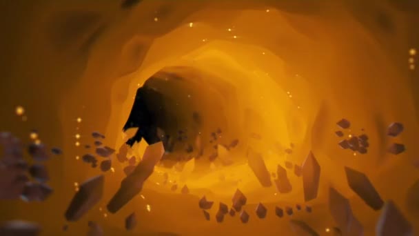 Кристали Печерні Зміщення Кольорів — стокове відео