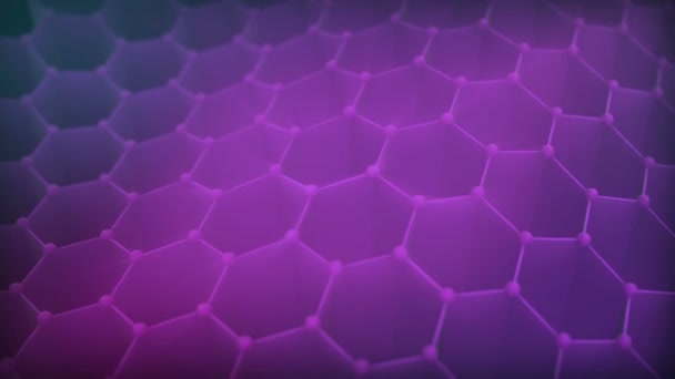 Colmeia Ondas Fundo Roxo — Vídeo de Stock