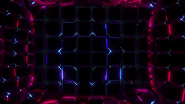 Neon Edelsteine Bewegungshintergrund — Stockvideo