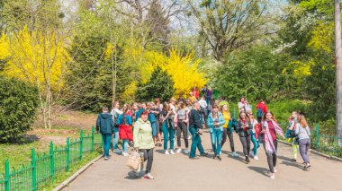 23.04.2019 - Kiev, Ukrayna. Botanik Bahçesi th merkezinde