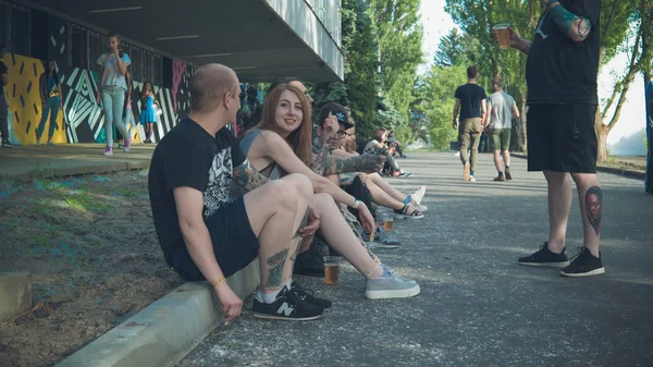 05.16.2019 - Kiyv, Ukrayna: Dövme festivali. Ta ile Millennials — Stok fotoğraf