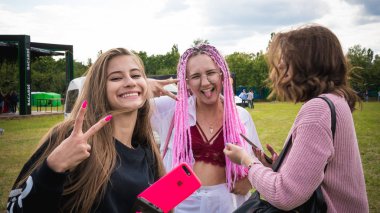 Kiev, Ukrayna - 07.09.2019: Atlas Weekend müzik festivali açık havada