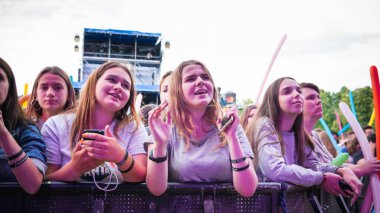 Kiev, Ukrayna - 07.09.2019: Atlas Weekend müzik festivali açık havada