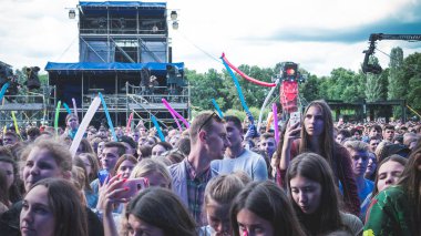 Kiev, Ukrayna - 07.09.2019: Atlas Weekend müzik festivali açık havada
