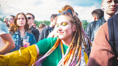 Kiev, Ukrayna - 07.09.2019: Atlas Weekend müzik festivali açık havada