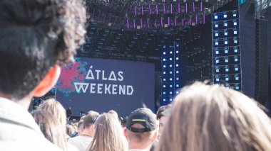 Kiev, Ukrayna - 07.09.2019: Atlas Weekend müzik festivali açık havada
