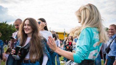 Kiev, Ukrayna - 07.09.2019: Atlas Weekend müzik festivali açık havada