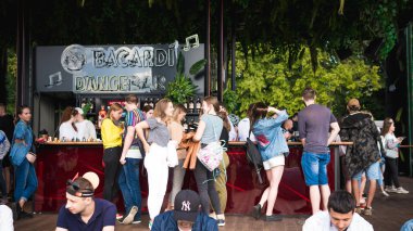 Kiev, Ukrayna - 07.09.2019: Atlas Weekend müzik festivali açık havada