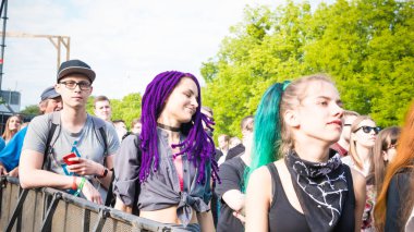 Kiev, Ukrayna - 07.09.2019: Atlas Weekend müzik festivali açık havada