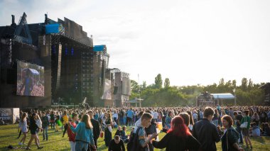 Kiev, Ukrayna - 07.09.2019: Atlas Weekend müzik festivali açık havada