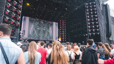 Kiev, Ukrayna-07.13.2019: Atlas Weekend müzik festivali açık