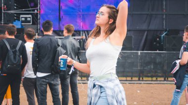 Kiev, Ukrayna-07.13.2019: Atlas Weekend müzik festivali açık