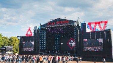 Kiev, Ukrayna-07.13.2019: Atlas Weekend müzik festivali açık
