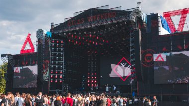 Kiev, Ukrayna-07.13.2019: Atlas Weekend müzik festivali açık