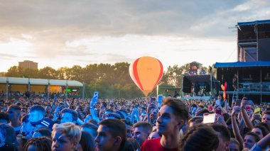 Kiev, Ukrayna-07.13.2019: Atlas Weekend müzik festivali açık