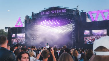 Kiev, Ukrayna-07.13.2019: Atlas Weekend müzik festivali açık